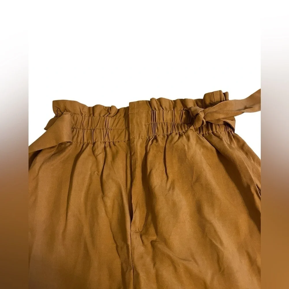 J. Crew Gold Brown Paperbag Waist Pants Sz 6